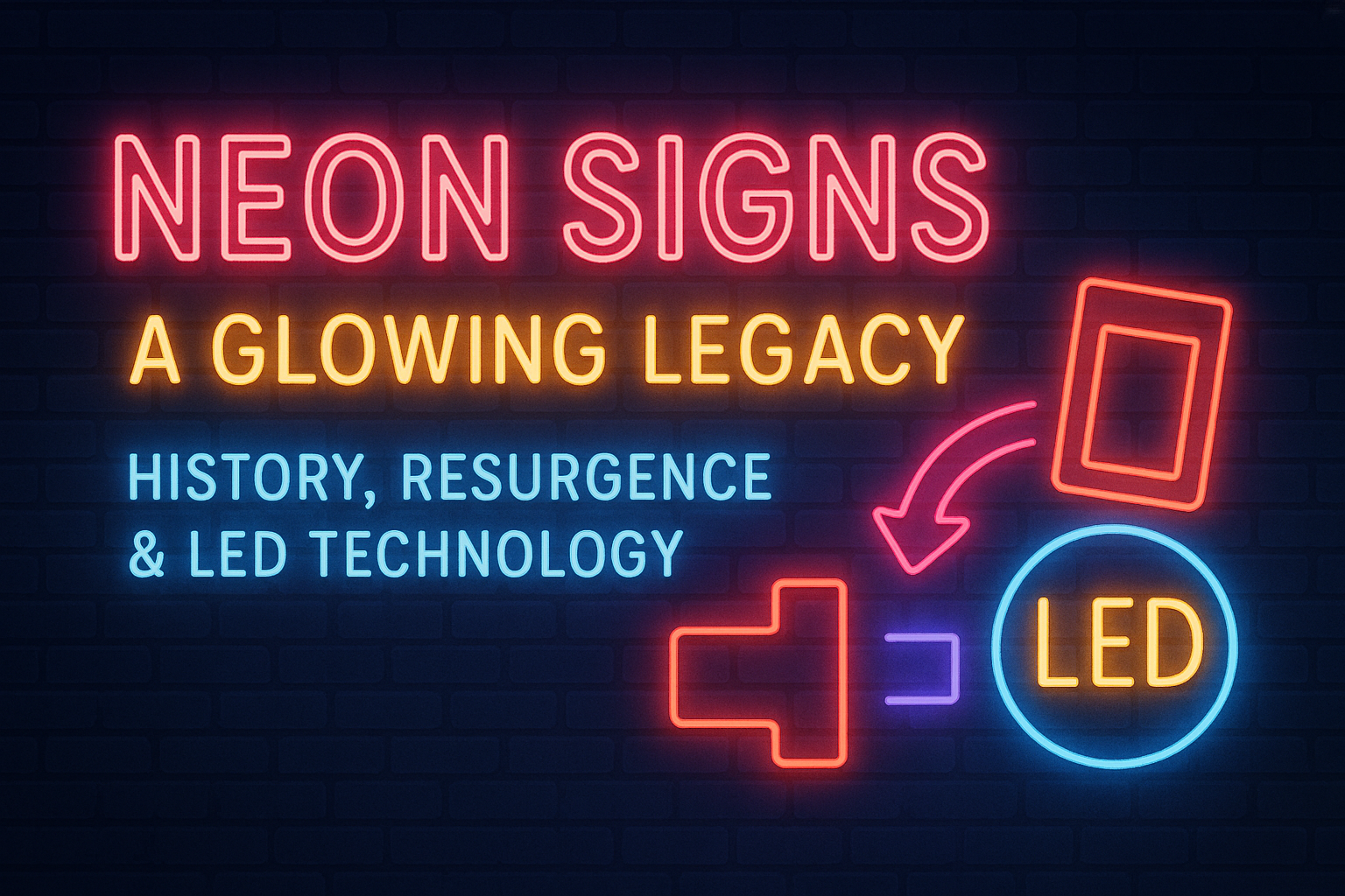 Neon Signs: A Glowing Legacy - History, Resurgence & LED Technology