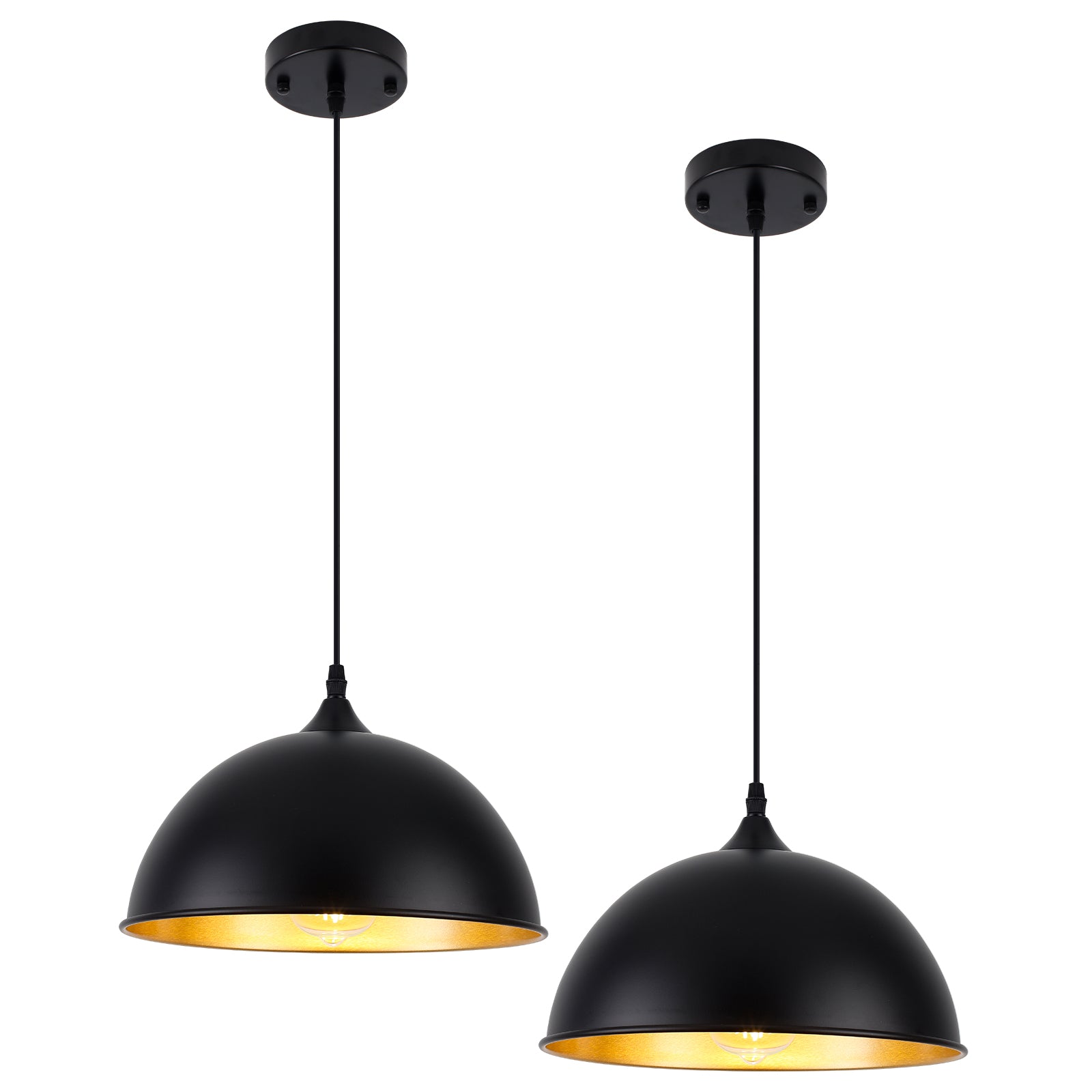 Black Pendant Lights Kitchen Island, 11.8