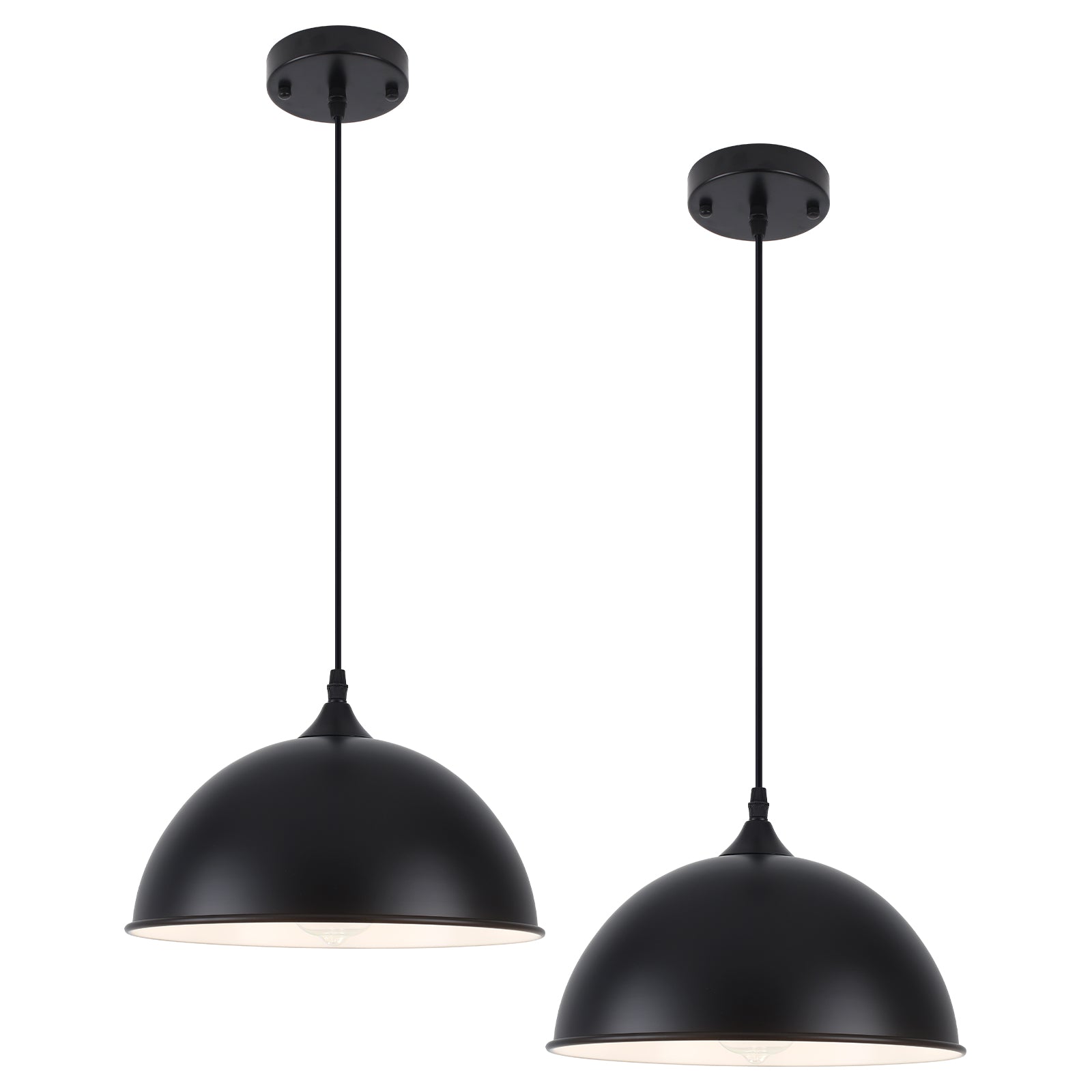 Black Pendant Lights Kitchen Island, 11.8