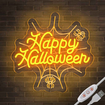 Halloween Neon Sign - Hat | LED Wall Decor & Party Gift