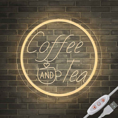 Coffee and Tea Neon Sign II