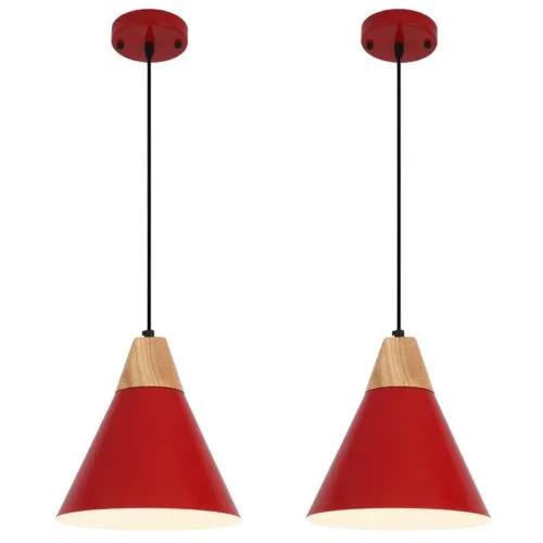 Red Farmhouse Pendant Light 9.4