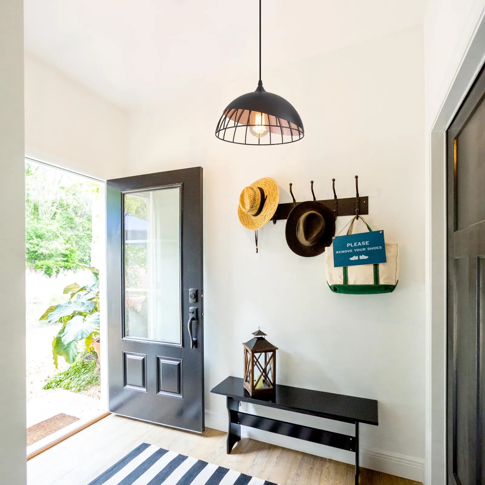 Black Farmhouse Pendant Light 11.8" 2-Pack - Image 4