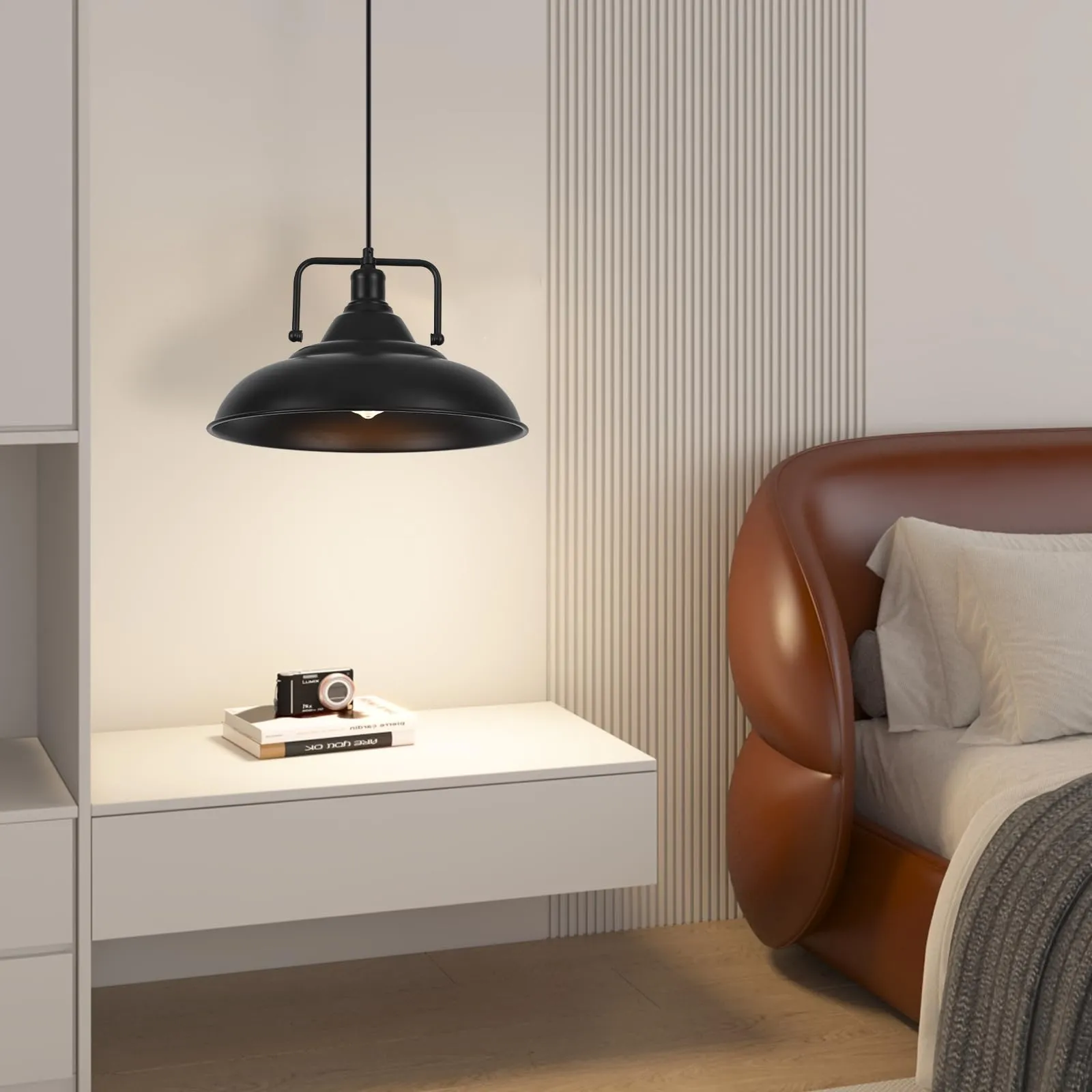 Black Large Farmhouse Pendant Light 15.7" 3-Pack - Image 4