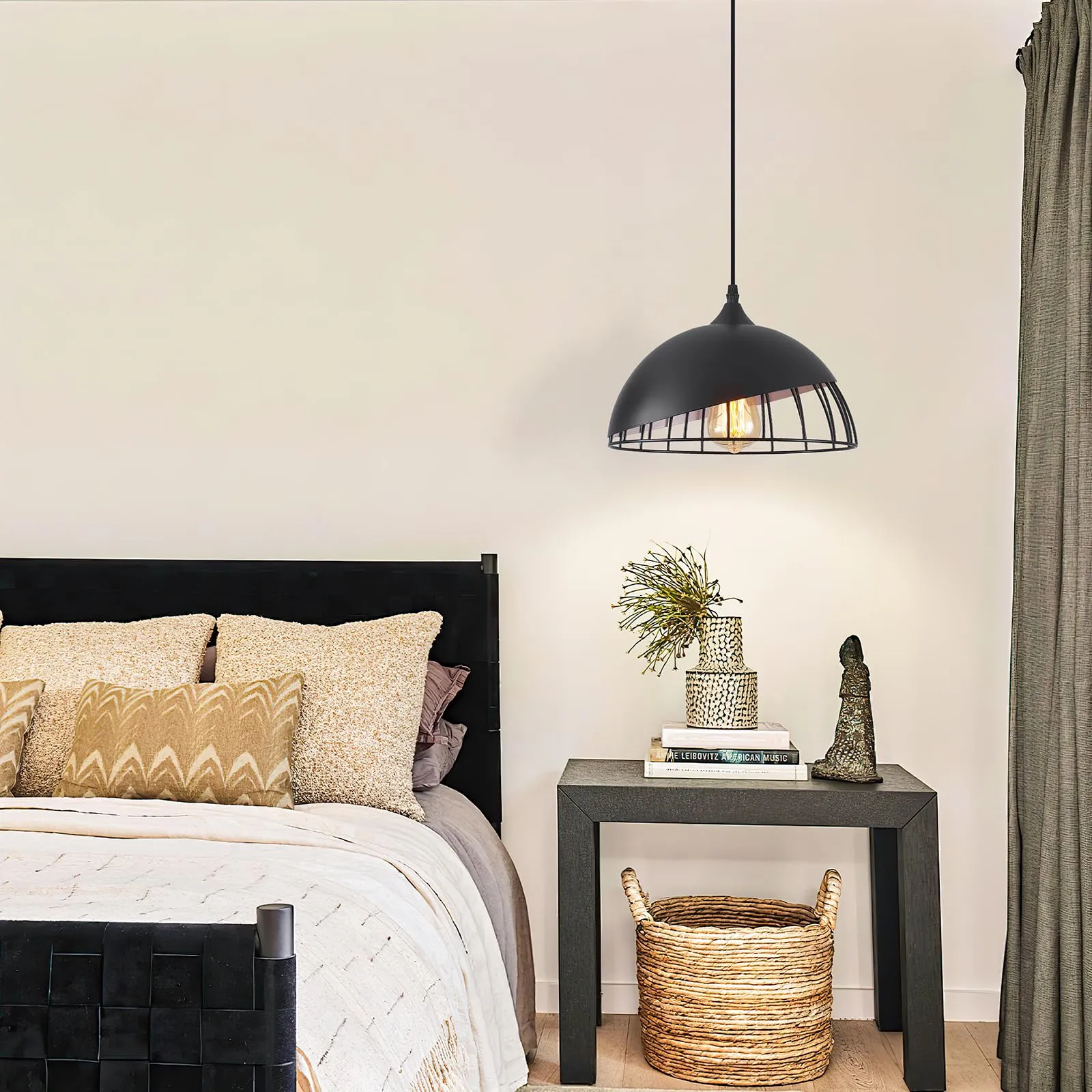 Black Farmhouse Pendant Light 11.8" 2-Pack - Image 5