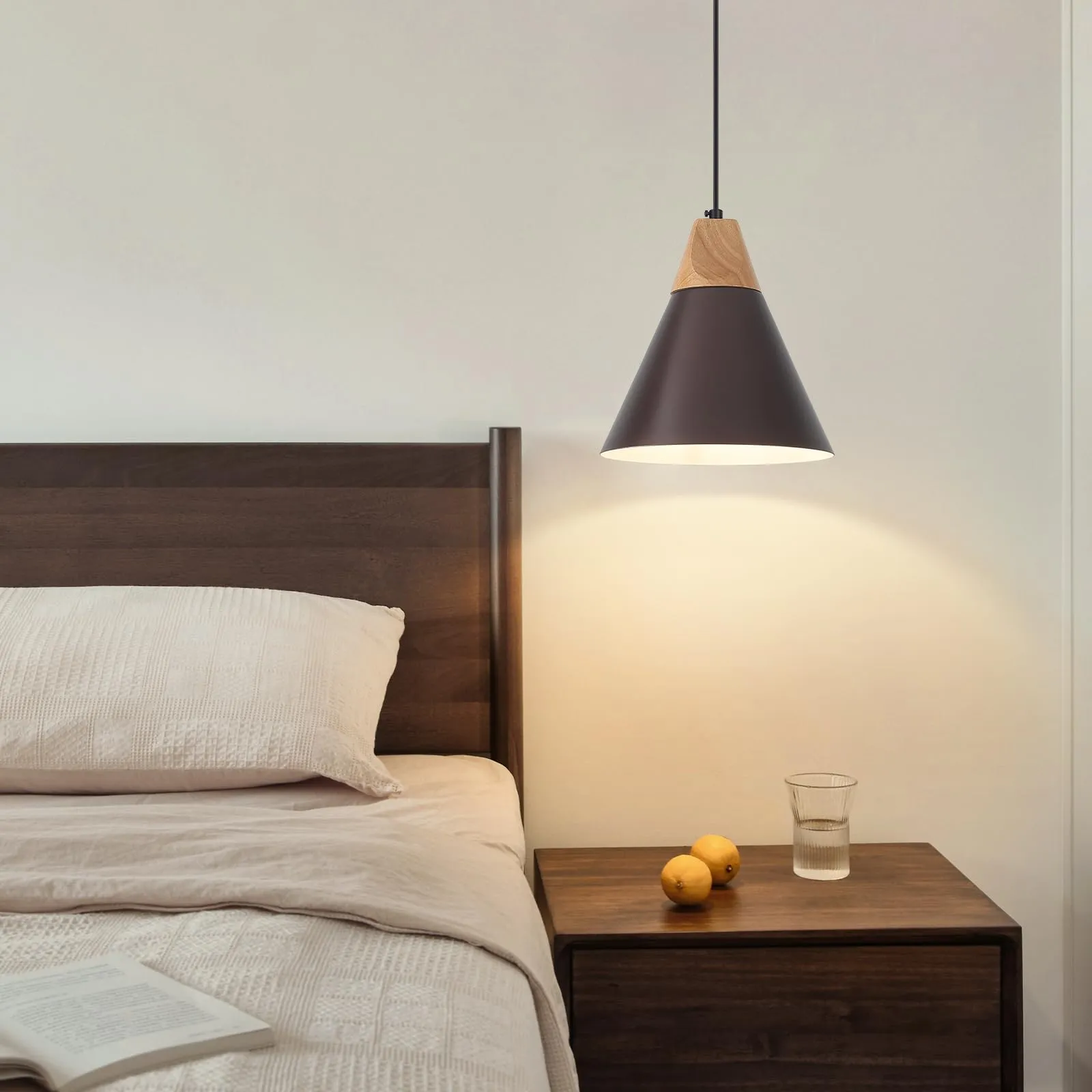 Brown Farmhouse Pendant Light 9.4" 2-Pack - Image 4