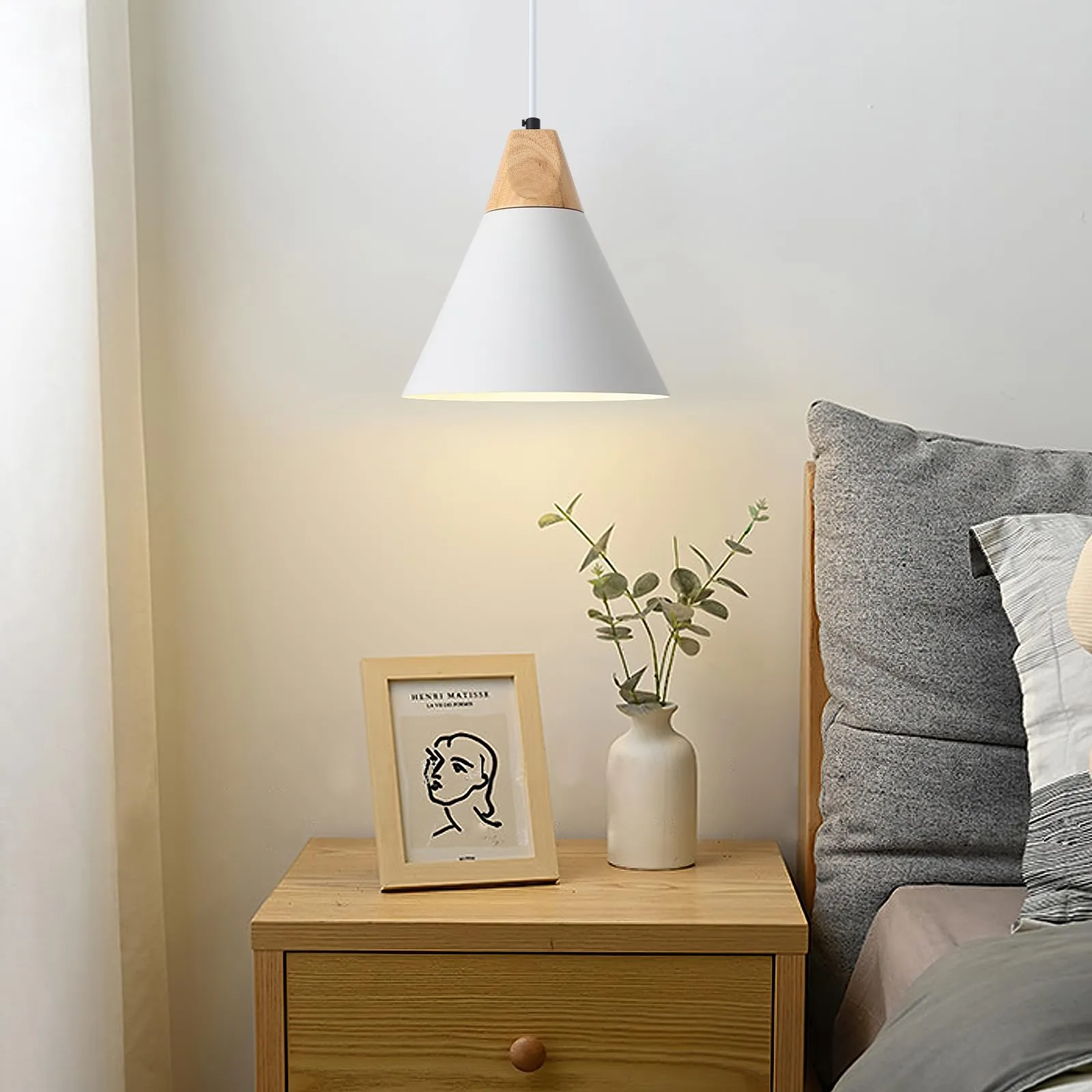 9.4" White Plug-in Pendant Light 2-Pack - Image 4