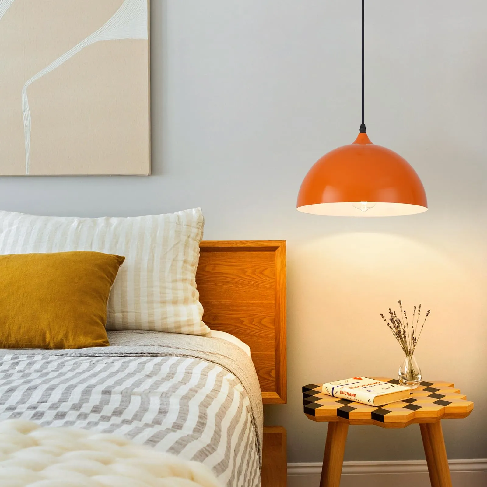 Orange Farmhouse Pendant Light 2-Pack - Image 4