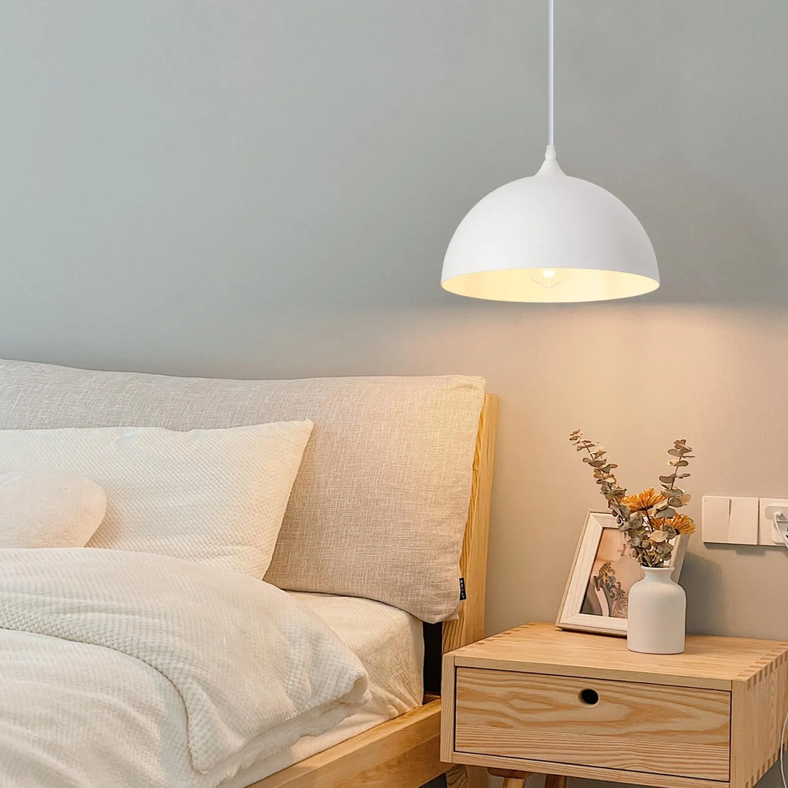 White Plug-in Pendant Light 2-Pack - Image 4