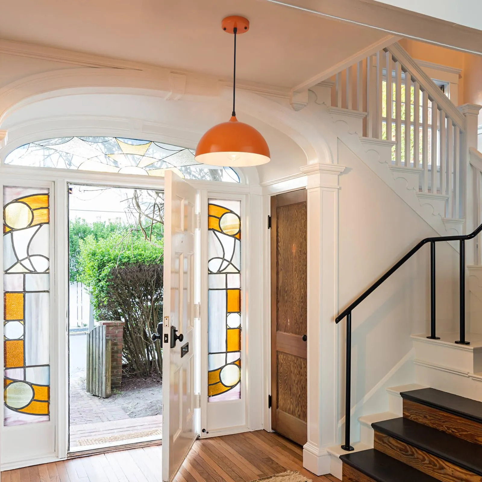 Orange Farmhouse Pendant Light 2-Pack - Image 5
