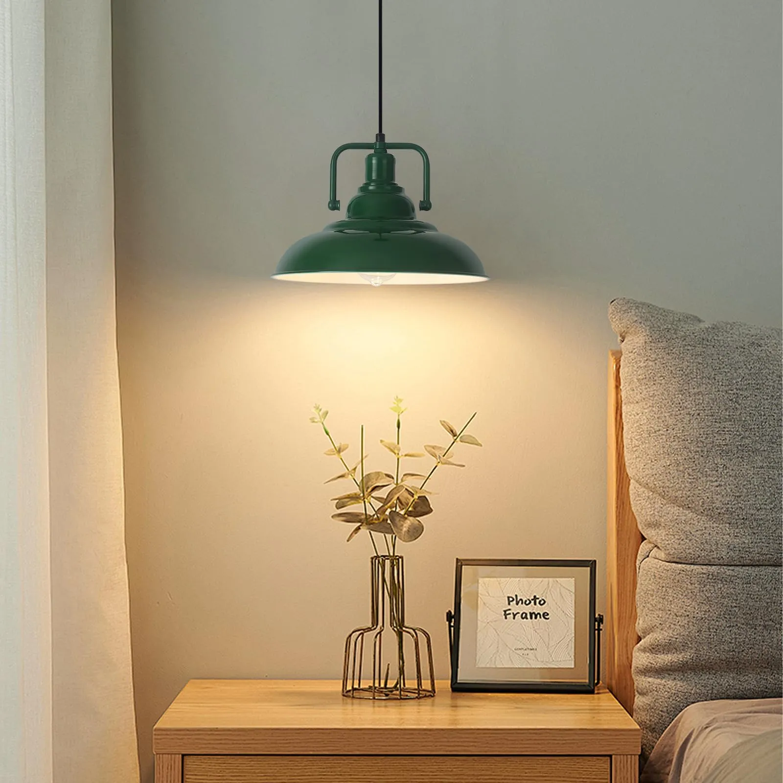 Green Farmhouse Industrial Pendant Light 3-Pack - Image 7