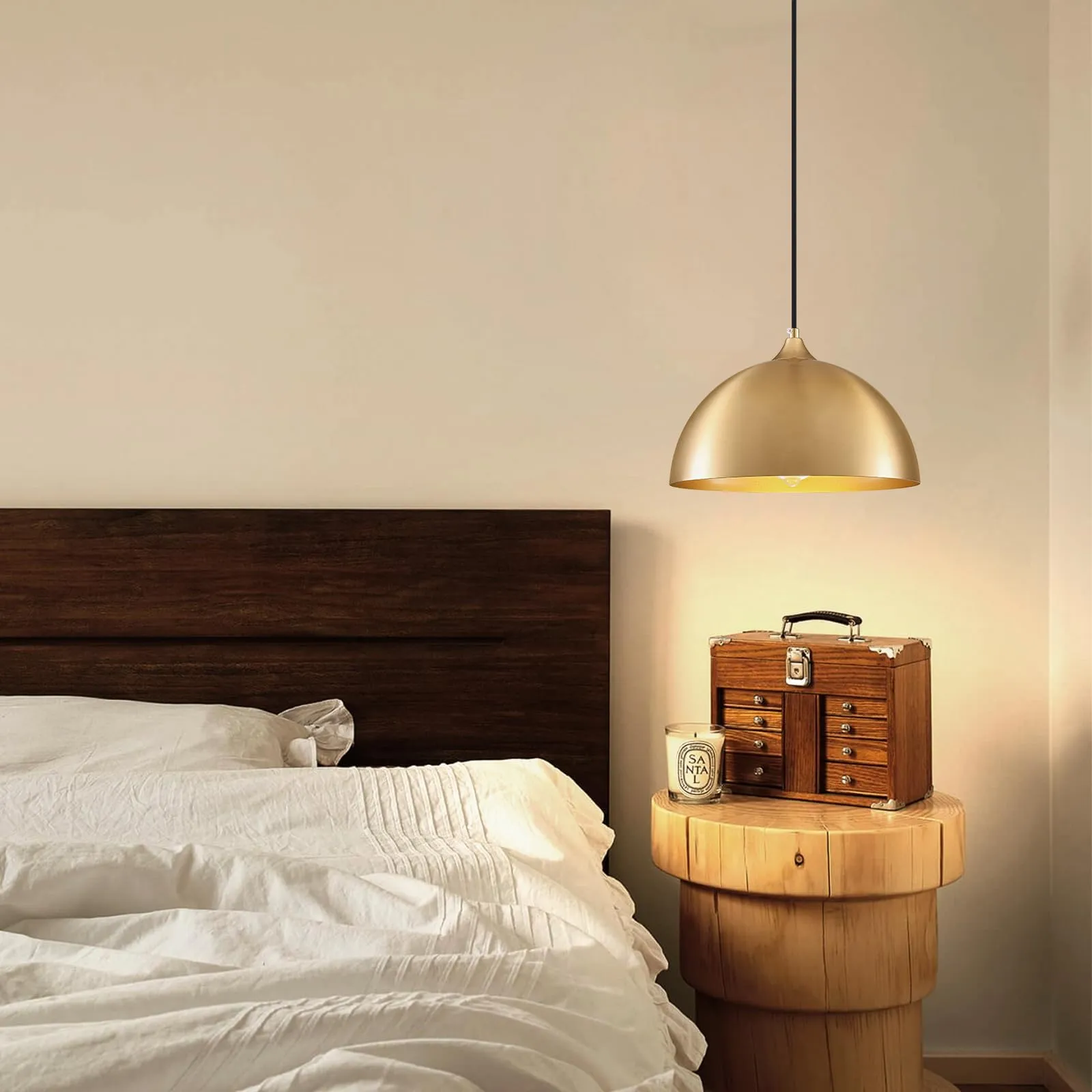 Gold Plug-in Farmhouse Pendant Light 2-Pack - Image 6