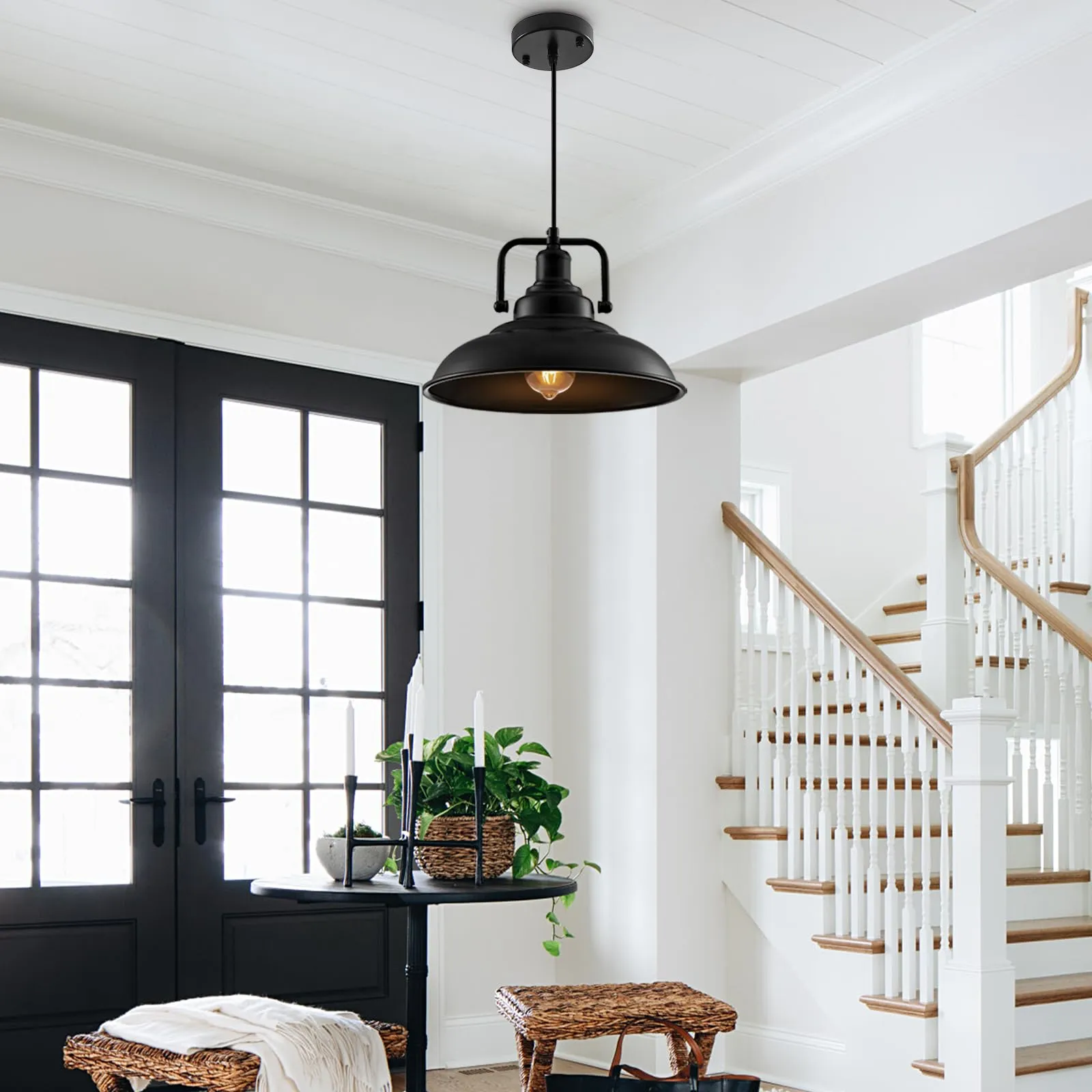 Black Farmhouse Pendant Light 3-Pack - Image 7