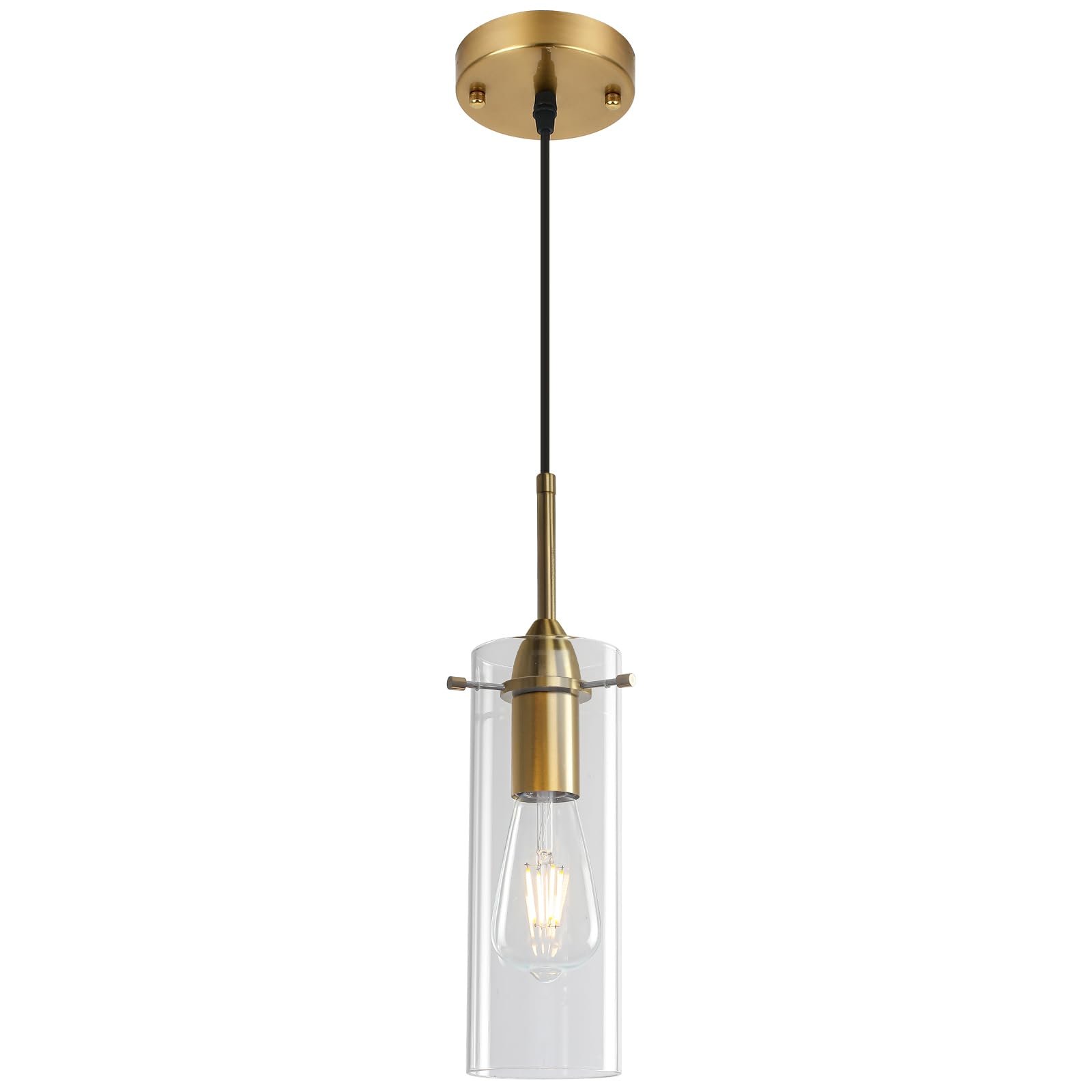 Gold Blown Glass Pendant Light