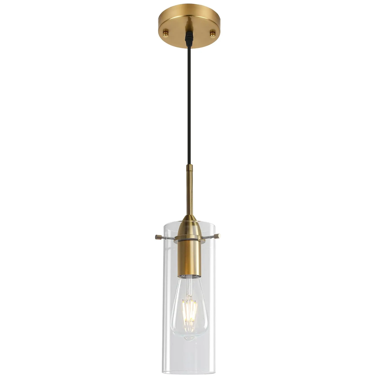 Gold Blown Glass Pendant Light