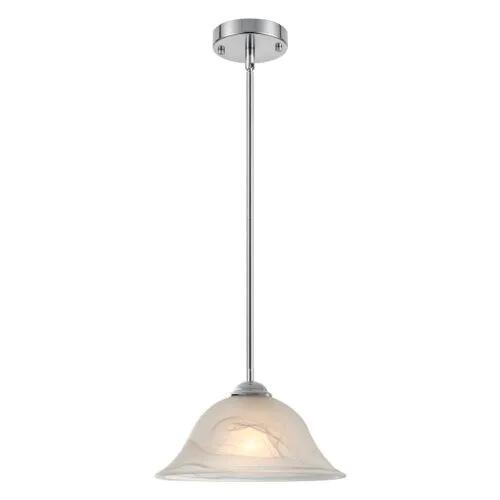 Chrome Farmhouse Frosted Glass Pendant Light 11.8