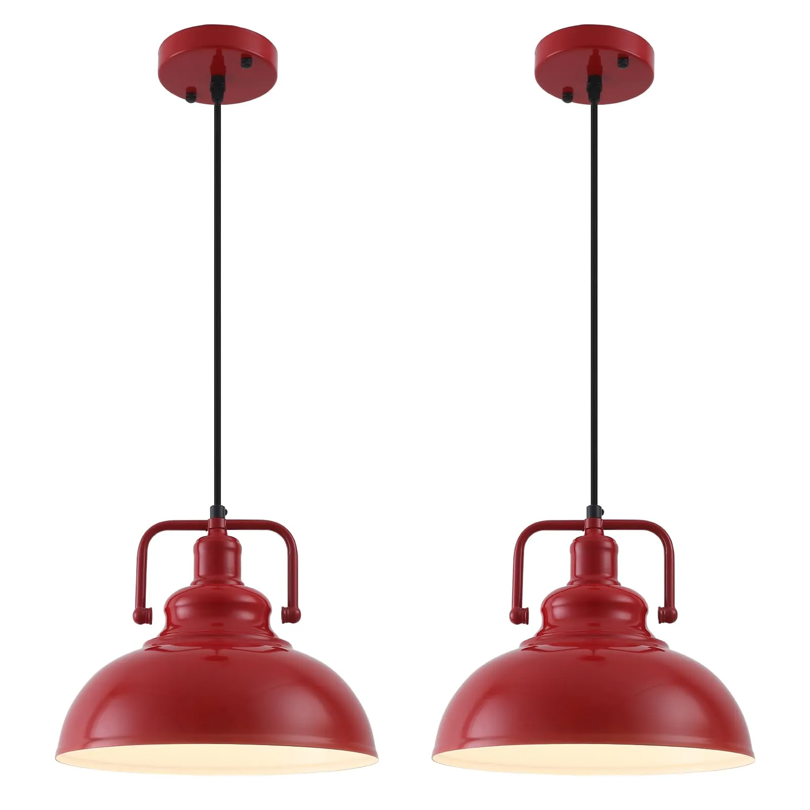 11.4?? ??Red Vintage Farmhouse Pendant Light 2-Pack