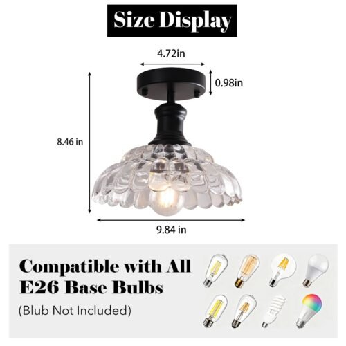 Vintage Semi Flush Mount Ceiling Light