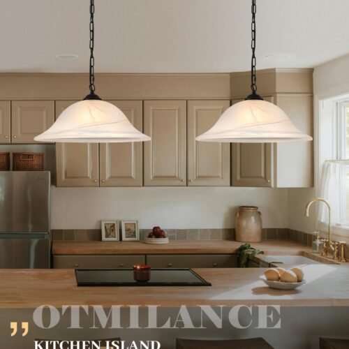 Black Farmhouse Milk Glass Pendant Light 16