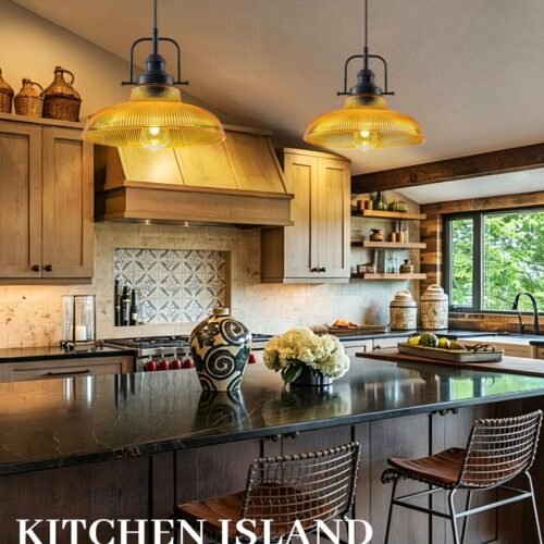 12" Orange Ribbed Glass Farmhouse Pendant Light 2-Pack