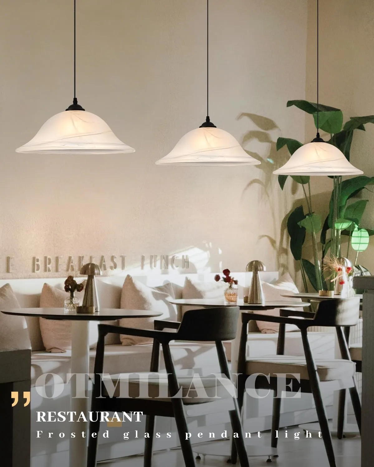 Black Oversized Farmhouse Frosted Glass Pendant Light 16" - Image 7
