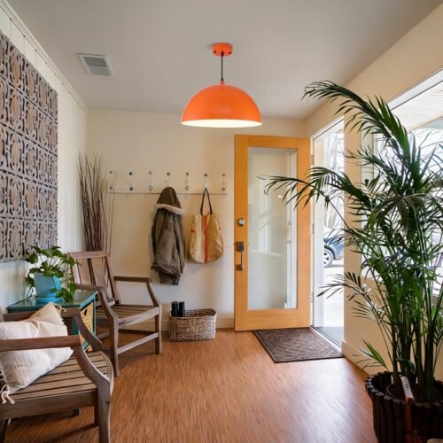 19.7" Orange Oversized Farmhouse Pendant Light 2-Pack