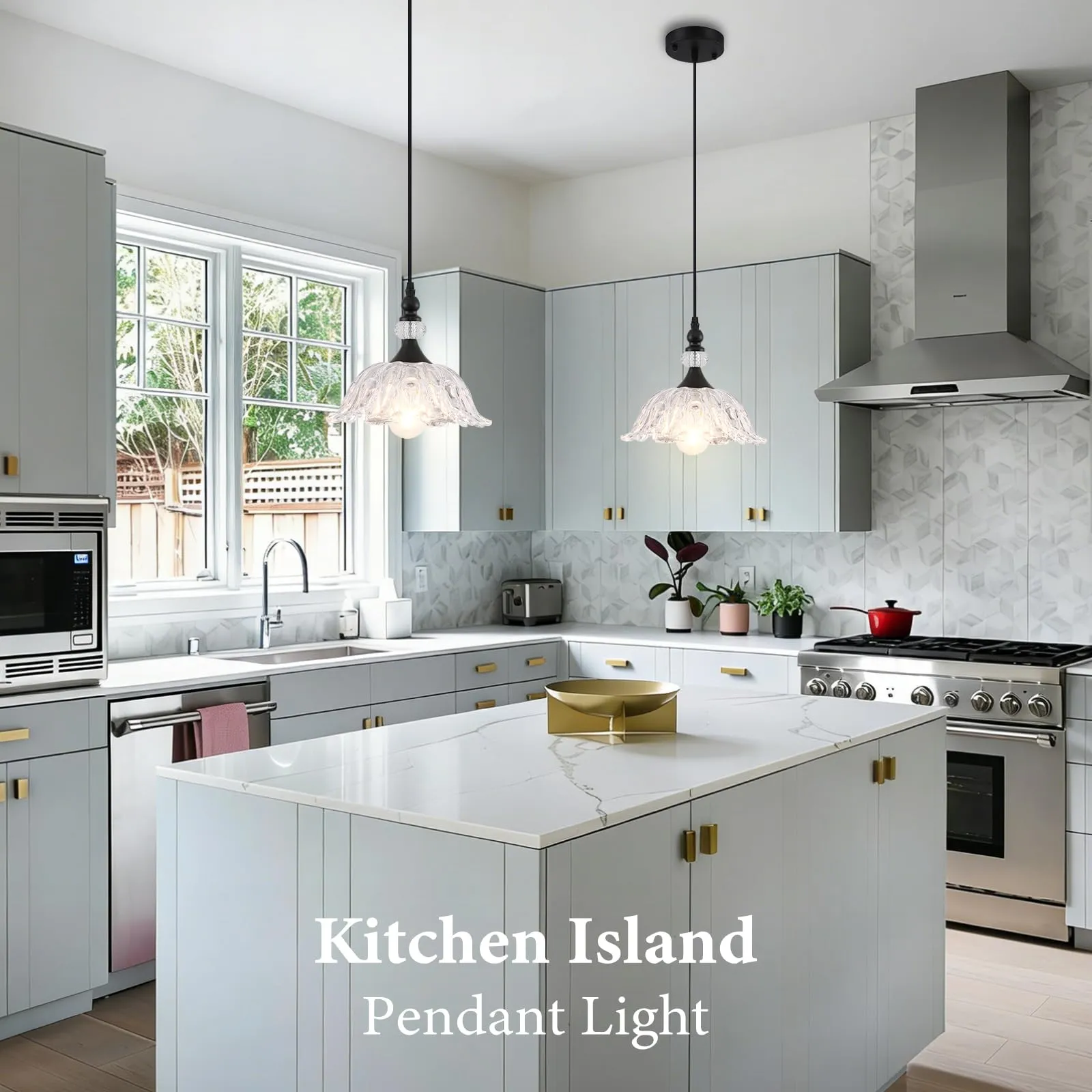 Vintage Black Pendant Light with Glass Shade - Image 5