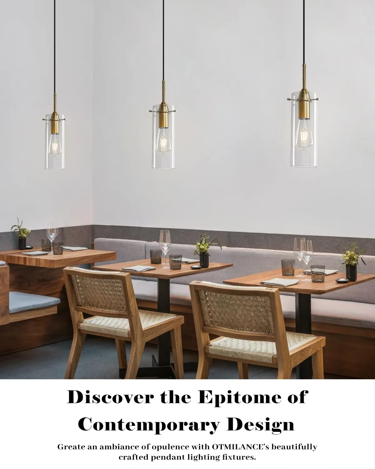 Gold Blown Glass Pendant Light - Image 3