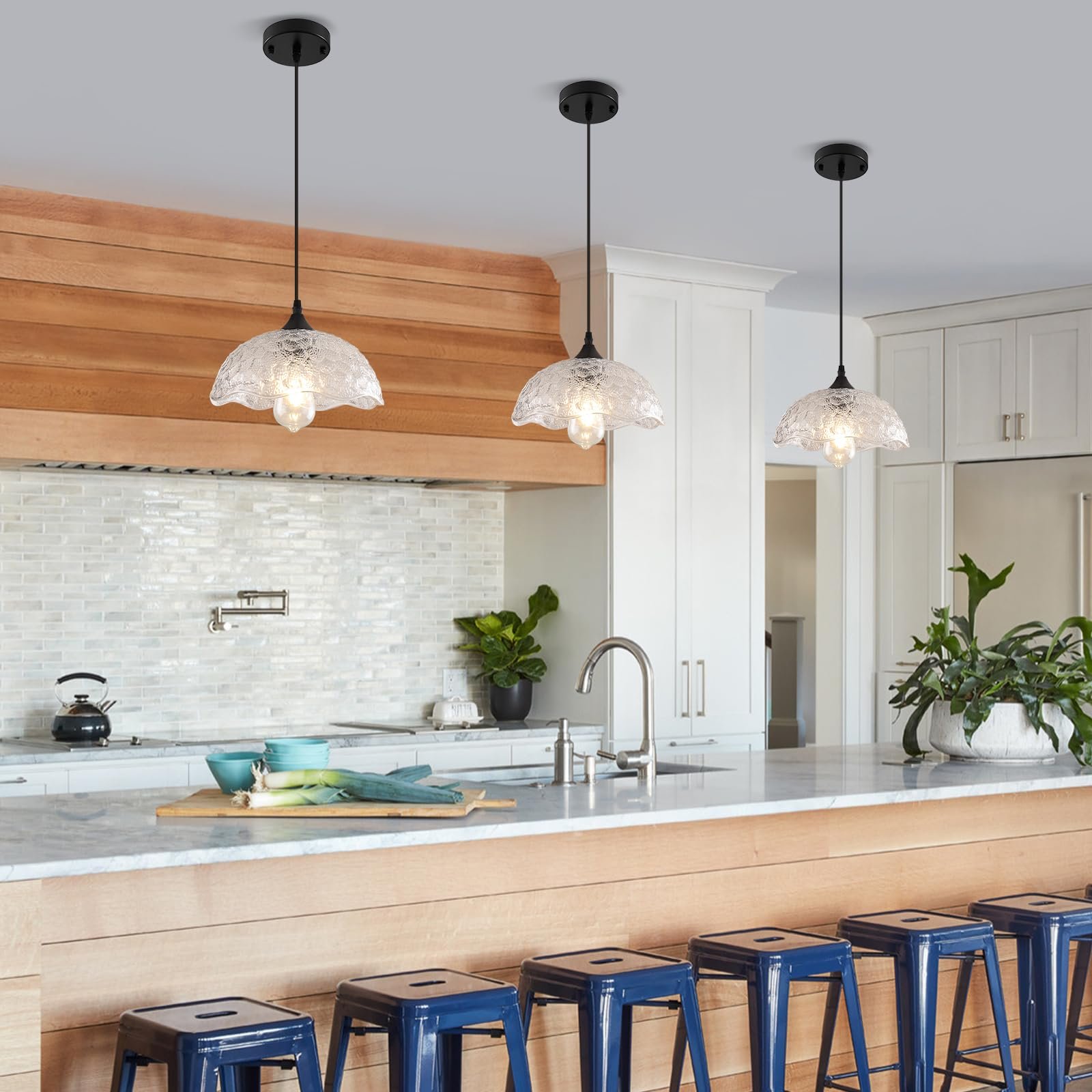Farmhouse 11-Inch Clear Glass Pendant Light - Image 5