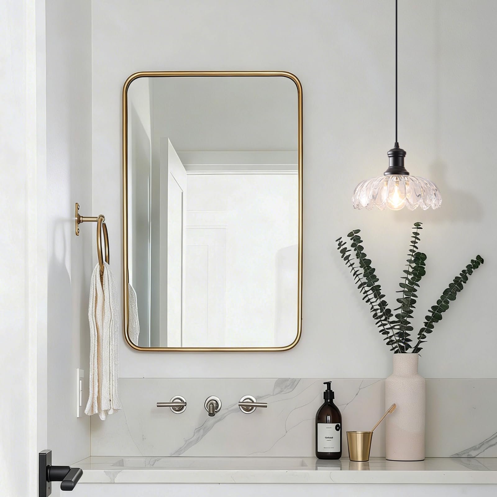 Vintage Glass Farmhouse Pendant Light - Image 4