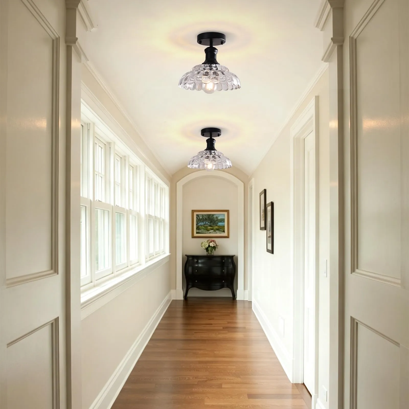 Vintage Semi Flush Mount Ceiling Light - Image 5