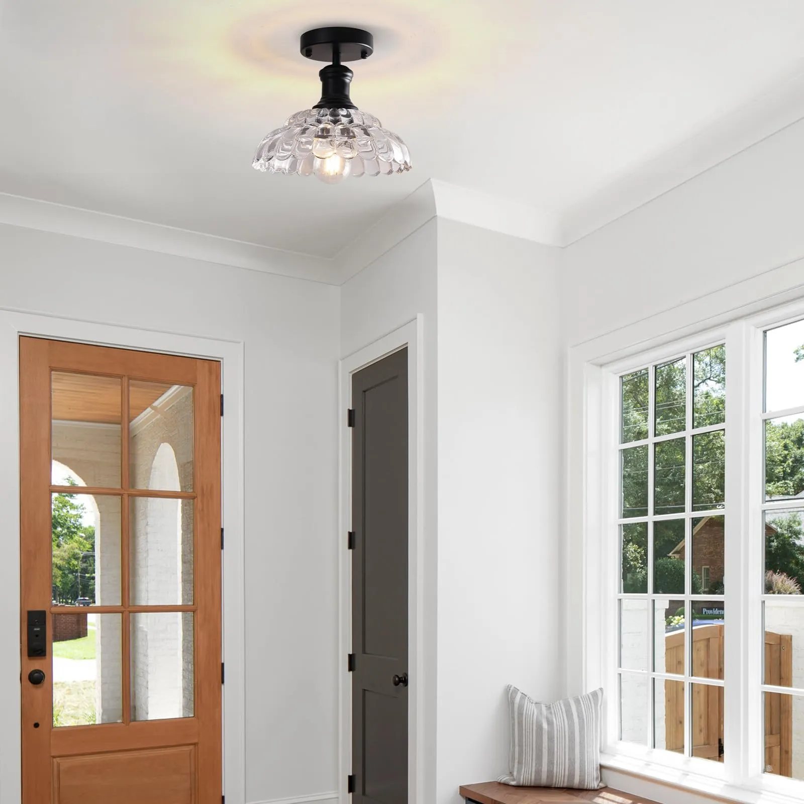Vintage Semi Flush Mount Ceiling Light - Image 4