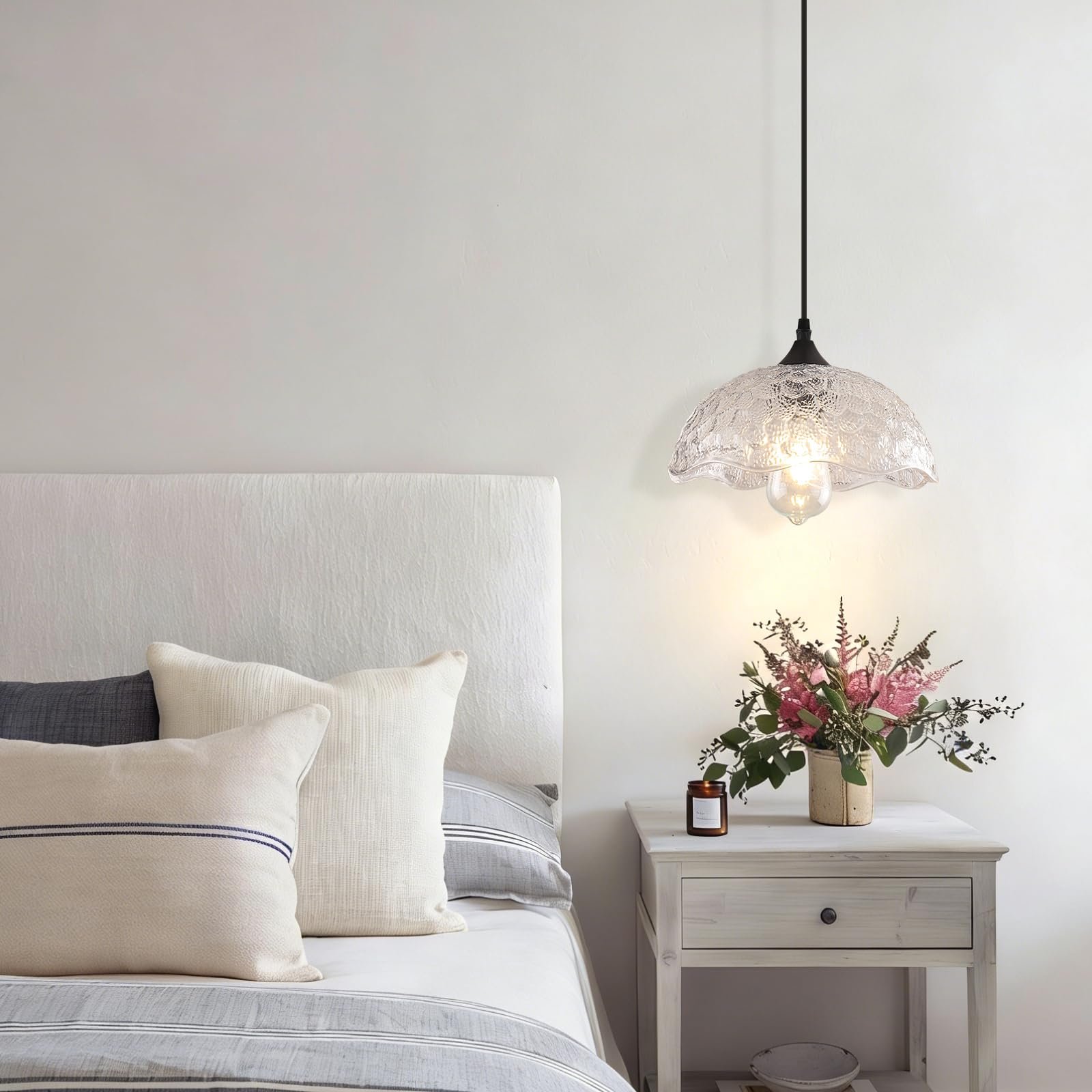 Farmhouse 11-Inch Clear Glass Pendant Light - Image 4