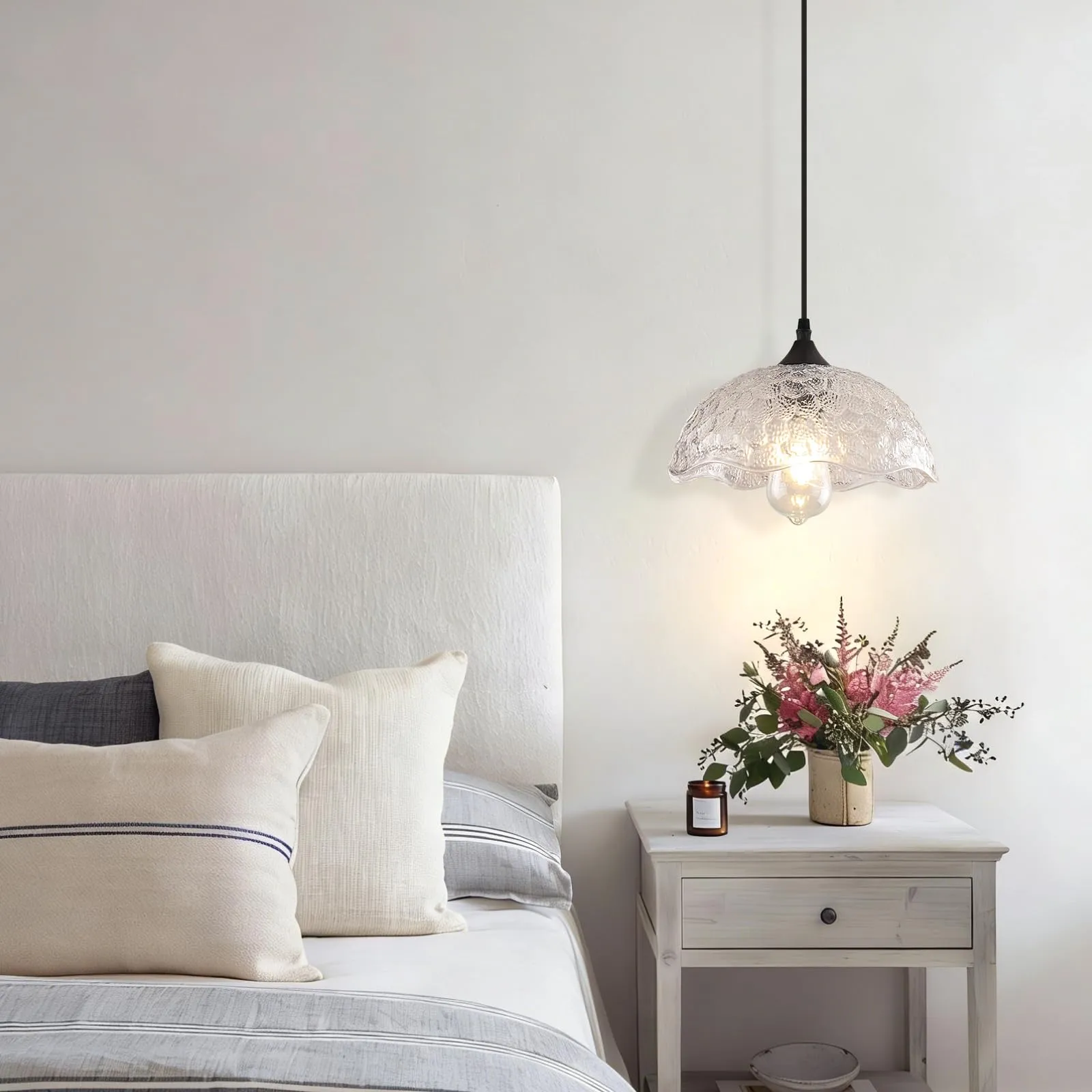 Farmhouse 11-Inch Clear Glass Pendant Light - Image 4